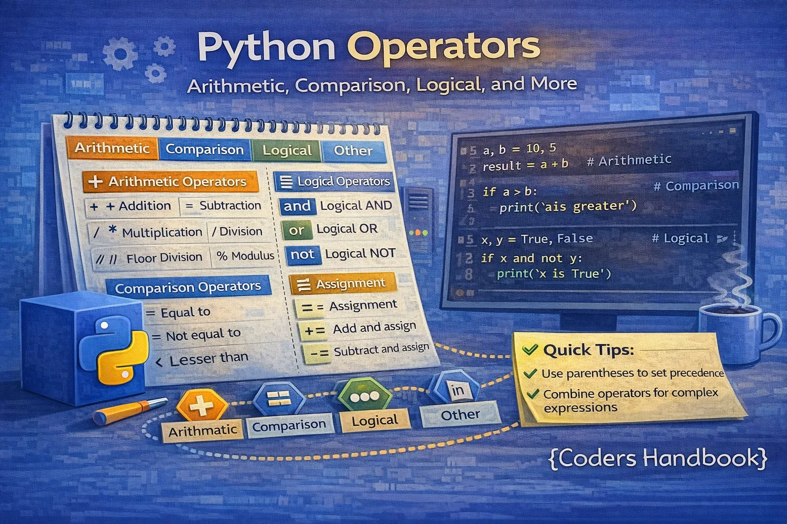 Python Operators: Arithmetic, Comparison, Logical, and More