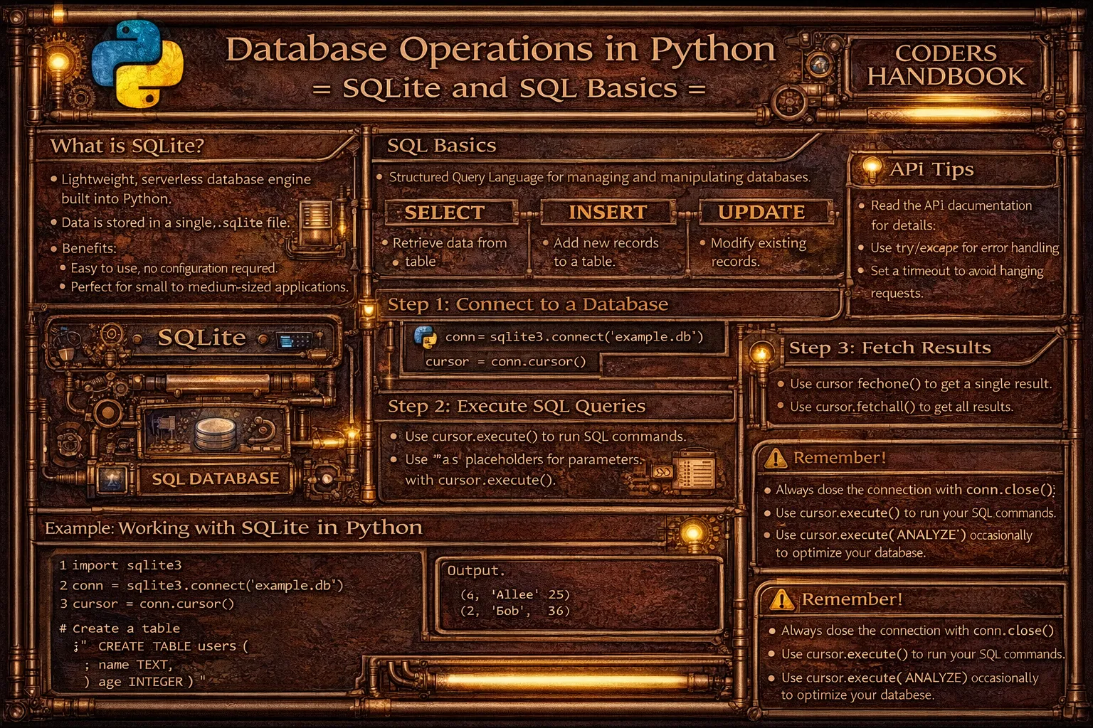 Database Operations in Python: SQLite and SQL Basics