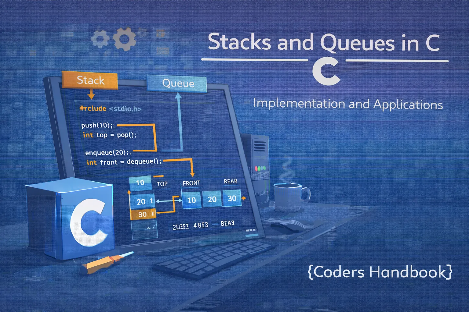 Stacks and Queues in C: Implementation and Applications