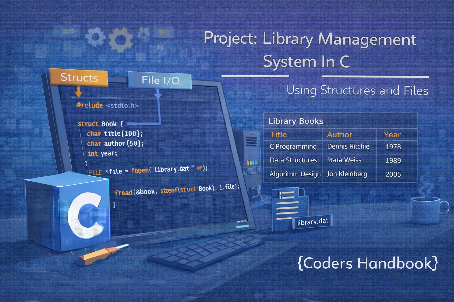 Project: Library Management System Using Structures and Files