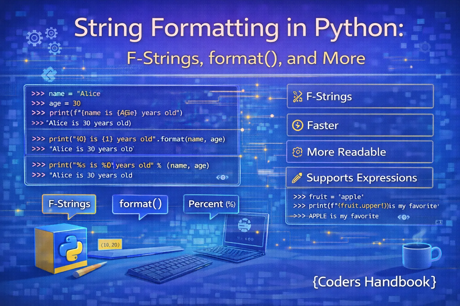 String Formatting in Python: F-Strings, format(), and More